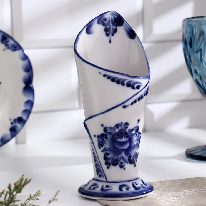 Салфетница «Эффект», 8×7,5×17,5 см, гжель Салфетница «Эффект», 8×7,5×17,5 см, гжель