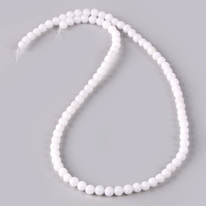 Бусины из натурального камня «Белый агат» набор 90 шт., размер 1 шт. — 4 мм Бусины из натурального камня «Белый агат» набор 90 шт., размер 1 шт. — 4 мм