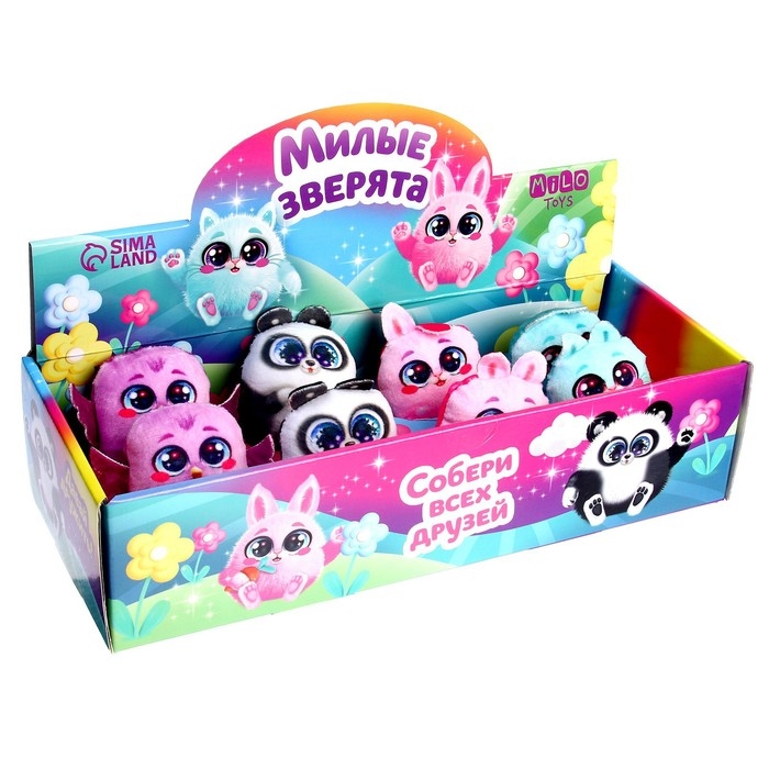 Мягкая игрушка «Пушистые зверята» МИКС, в шоубоксе Мягкая игрушка «Пушистые зверята» МИКС, в шоубоксе