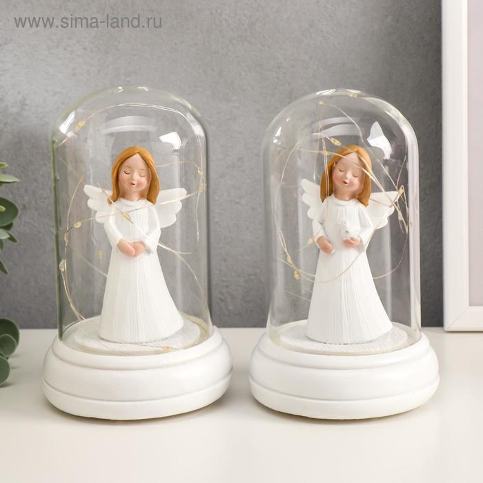 Сувенир полистоун свет  Сувенир полистоун свет "Ангел-девочка с пухлыми щёчками" МИКС 15,7х10,5х10,5 см