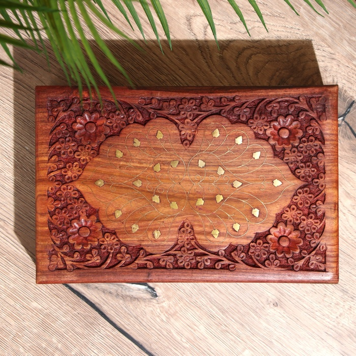 Шкатулка "Лепестки" дерево 30х20х9 см