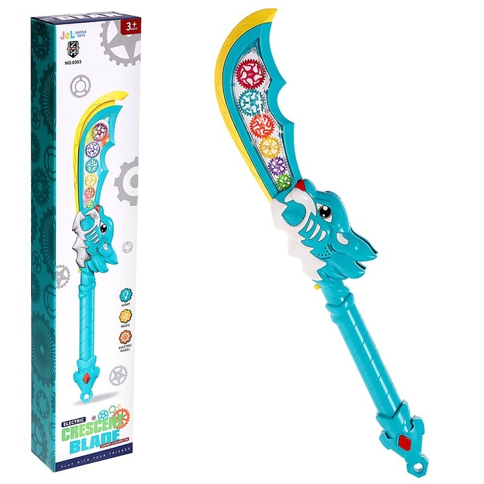 Меч «Глефа», с шестерёнками, световые и звуковые эффекты, работает от батареек, цвет МИКС Меч «Глефа», с шестерёнками, световые и звуковые эффекты, работает от батареек, цвет МИКС