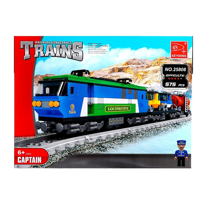 Конструктор «Грузовой электропоезд», 573 детали Конструктор «Грузовой электропоезд», 573 детали