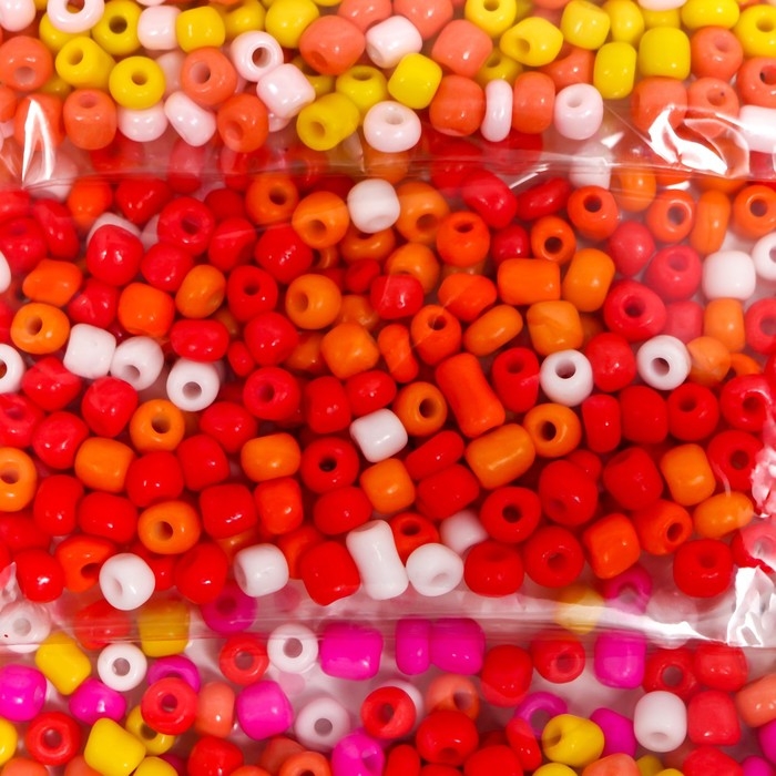 Бисер круглый 6/0  Бисер круглый 6/0 "Красочное лето" 4 цвета х 20 гр 20х8х0,7 см