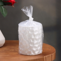 Свеча - цилиндр "ICEBERG", 8х6,5 см, белый перламутр