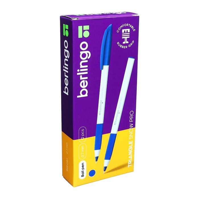 Ручка шариковая Triangle Snow Pro, узел 0.7 мм, чернила синие, грип Ручка шариковая Triangle Snow Pro, узел 0.7 мм, чернила синие, грип