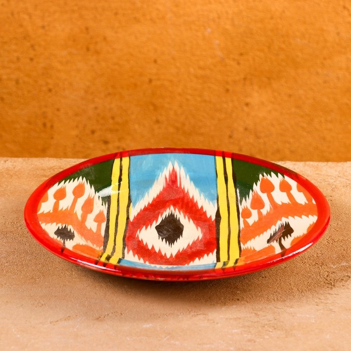 Тарелка Риштанская Керамика Тарелка Риштанская Керамика "Атлас", 20 см, узоры микс