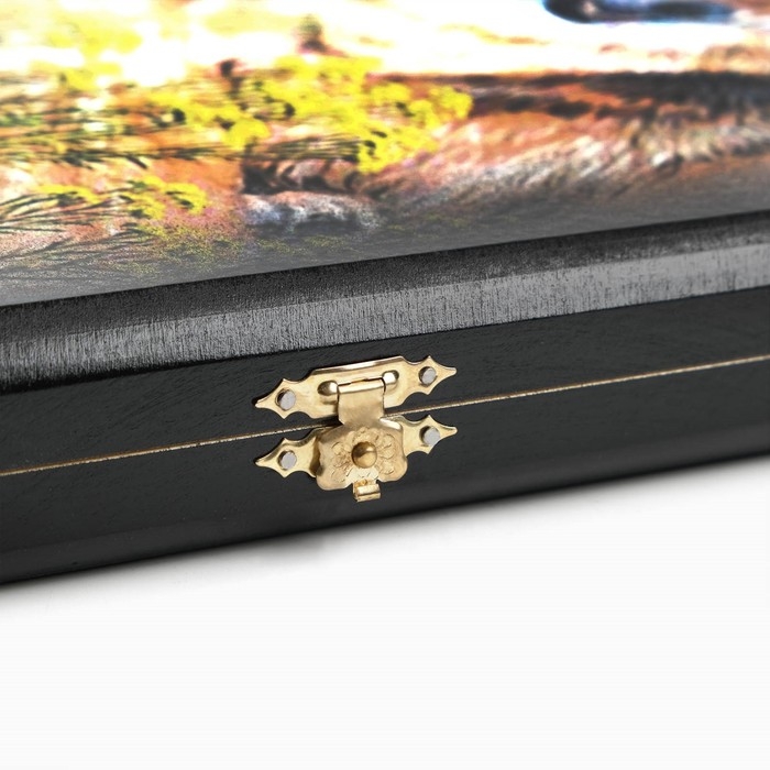 Нарды деревянные большие, настольная игра Нарды деревянные большие, настольная игра "Волки", 60 х 60 см, с шашками