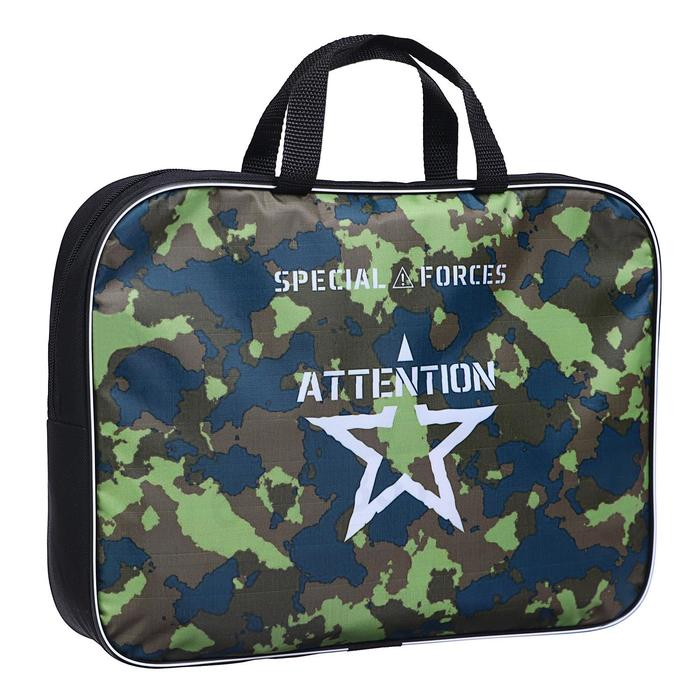 Папка с ручками текстильная А4, 350 х 270 х 70 мм, Calligrata Папка с ручками текстильная А4, 350 х 270 х 70 мм, Calligrata "Камуфляж"