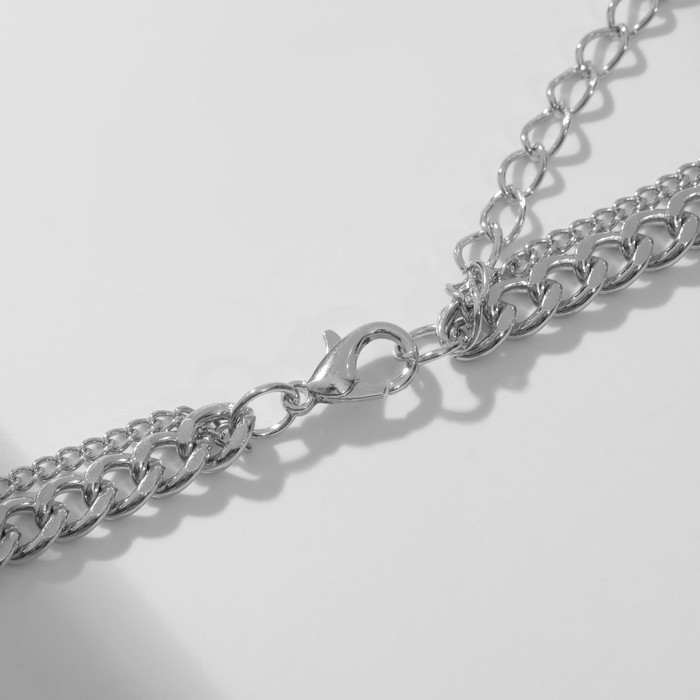 Кулон «Цепь» оберег, бабочка, цвет сине-белый в серебре, 40 см Кулон «Цепь» оберег, бабочка, цвет сине-белый в серебре, 40 см