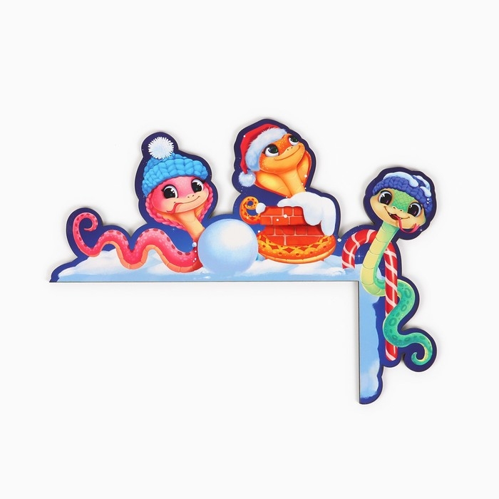 Декор на раму двери новогодний «Змейки», на Новый Год, 27 х 19,9 см Декор на раму двери новогодний «Змейки», на Новый Год, 27 х 19,9 см