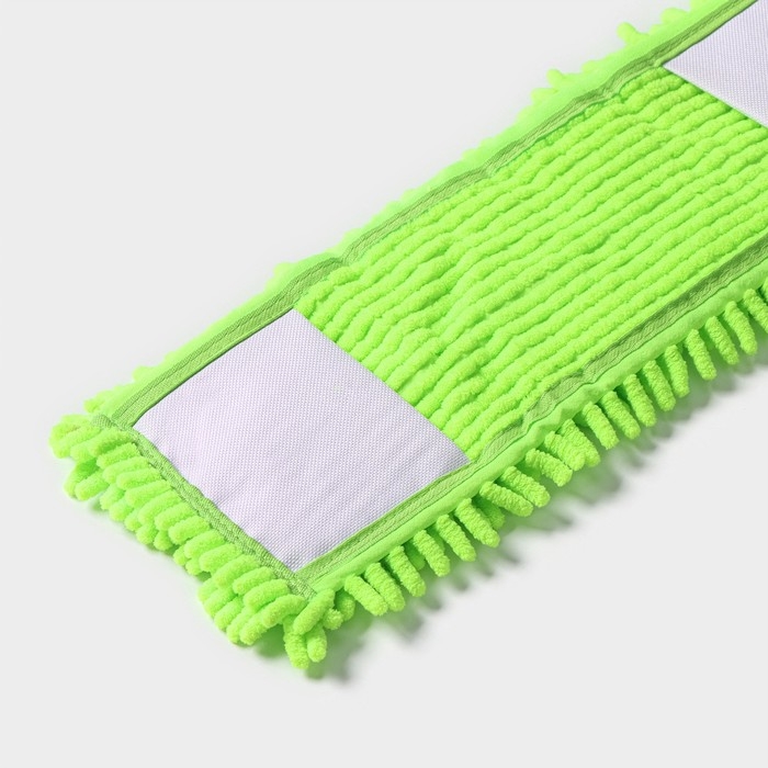 Насадка для плоской швабры Доляна, микрофибра букли, 43×13 см, цвет зелёный Насадка для плоской швабры Доляна, микрофибра букли, 43×13 см, цвет зелёный