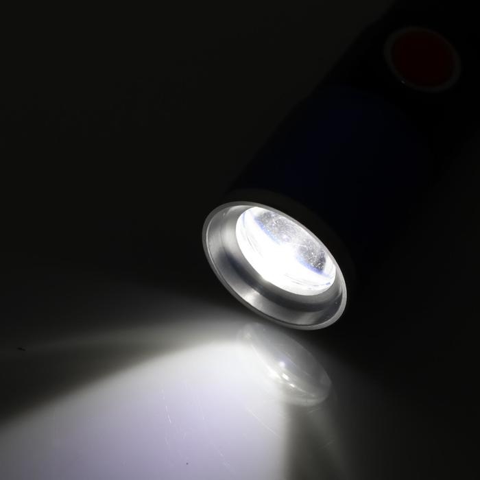 Фонарь ручной аккумуляторный 3 Вт, 800 мАч, XPE, zoom, 3 режима, 10.3 х 2.5 см Фонарь ручной аккумуляторный 3 Вт, 800 мАч, XPE, zoom, 3 режима, 10.3 х 2.5 см