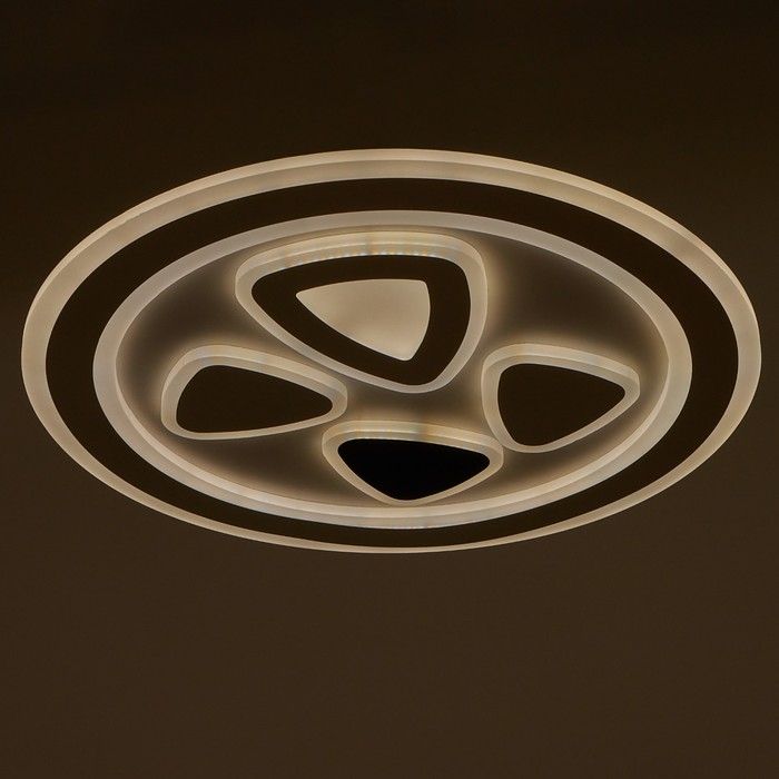 Светильник с ПДУ 660612N LED 160Вт 3 режима 3000-6000К диммер белый 49х49х4 см BayerLux