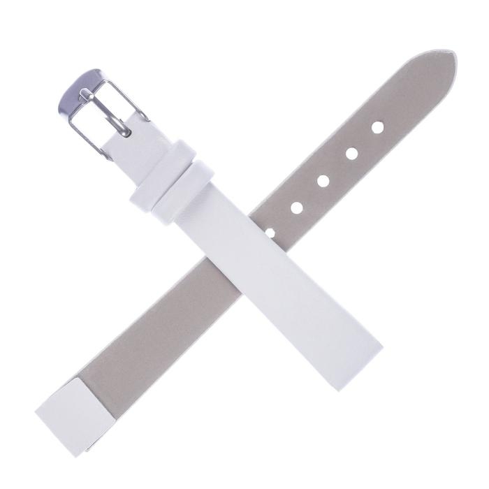 Ремешок для часов Ремешок для часов "Соломон", 10 мм, экокожа, l-17 см, белый