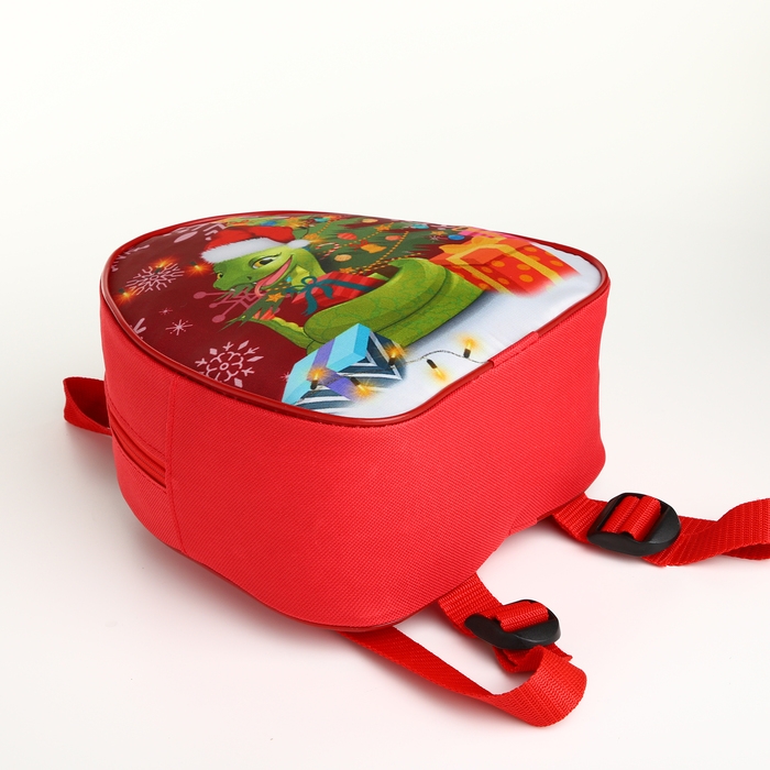 Рюкзак новогодний на молнии «Выбражулька», цвет красный