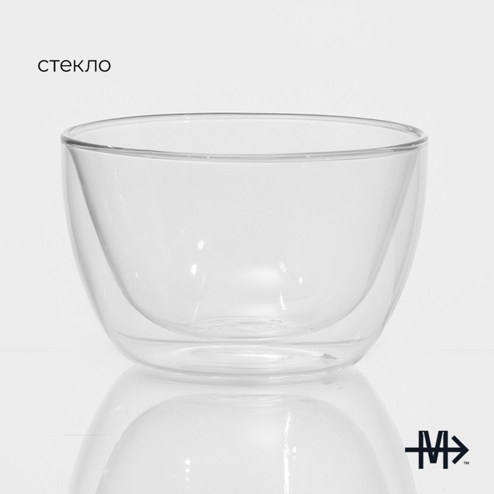 Пиала стеклянная с двойными стенками Magistro «Дуо», 400 мл, 13×13×8 см Пиала стеклянная с двойными стенками Magistro «Дуо», 400 мл, 13×13×8 см