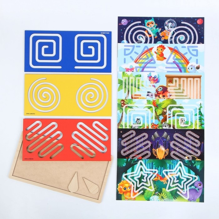 Развивающий набор нейротренажеров для детей «Межполушарные доски. Лабиринты» Развивающий набор нейротренажеров для детей «Межполушарные доски. Лабиринты»