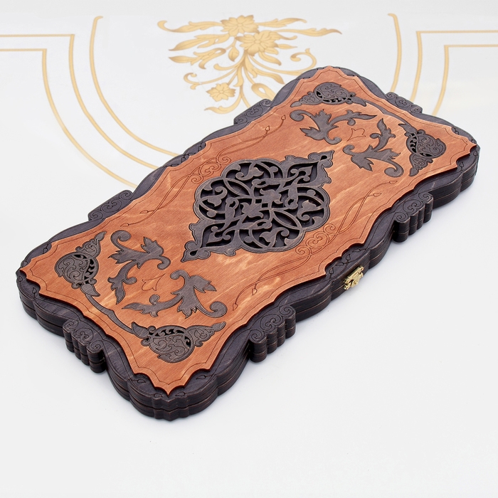 Нарды деревянные большие, резные, настольная игра  Нарды деревянные большие, резные, настольная игра "Узор", 45 х 45 см