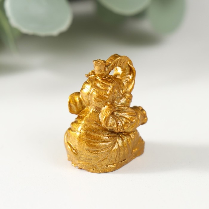 Нэцке полистоун Нэцке полистоун "Слоны" золото набор 6 штук 3х2,4х1,8 см