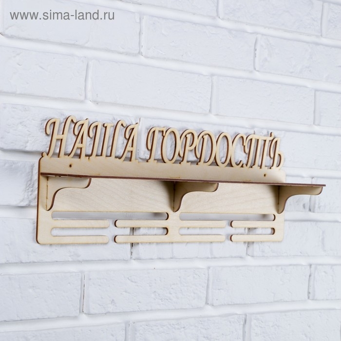 Медальница с полкой  Медальница с полкой "Наша Гордость", 45х16см