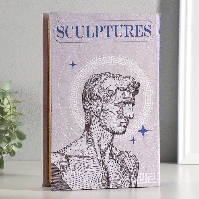 Сейф-книга дерево, кожзам, зеркало Сейф-книга дерево, кожзам, зеркало "Греческая скульптура" 24х16х5 см