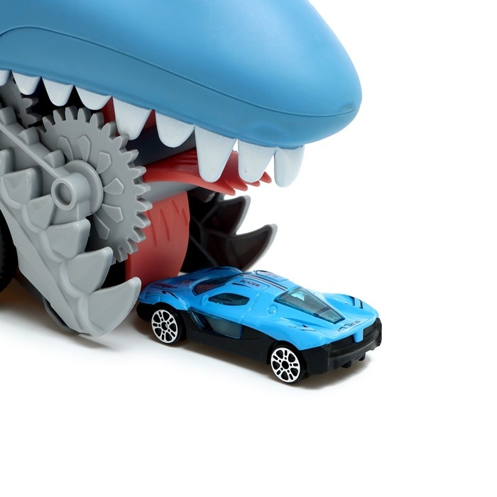 Парковка-автотрек «Атака монстров. Акула», свет, 1 машинка, пусковая установка Парковка-автотрек «Атака монстров. Акула», свет, 1 машинка, пусковая установка