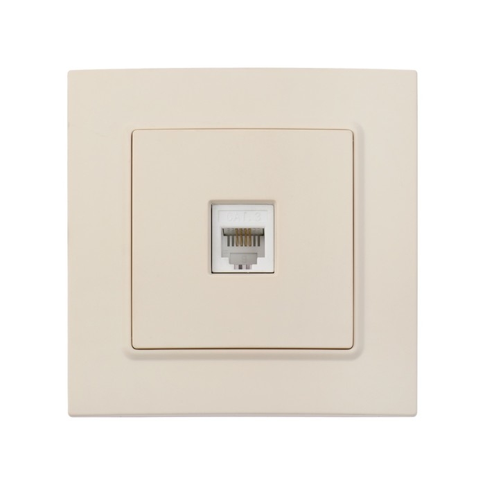 Розетка телефонная одноместная TOT Elegant, скрытая, бежевая Розетка телефонная одноместная TOT Elegant, скрытая, бежевая