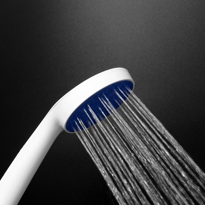 Душевая лейка ZEIN Z0210, 1 режим, пластик, цвет белый с синей вставкой Душевая лейка ZEIN Z0210, 1 режим, пластик, цвет белый с синей вставкой