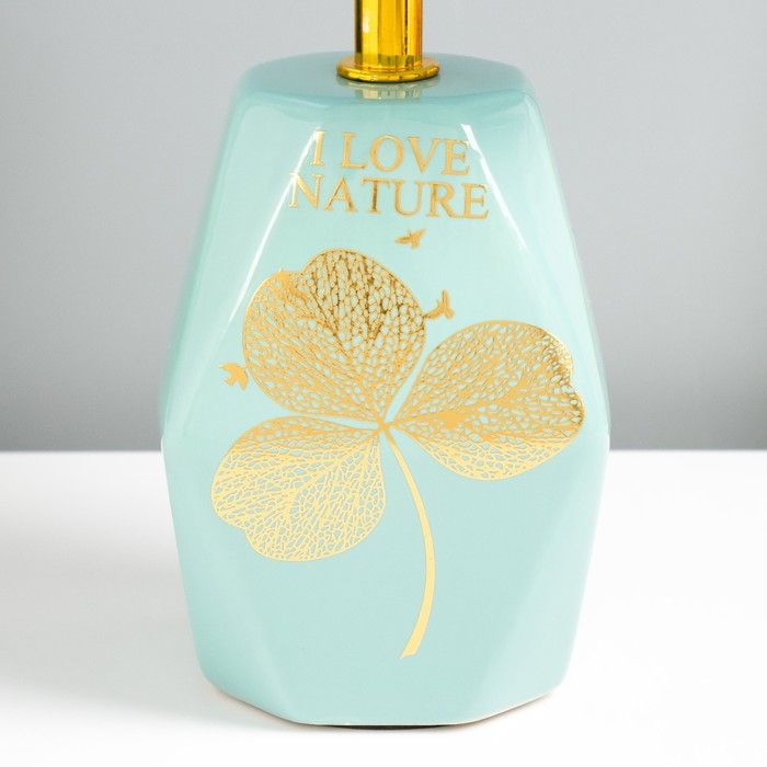 Настольная лампа Настольная лампа "Натюр" E14 40Вт бирюзовый 12,5х12,5х28 см RISALUX