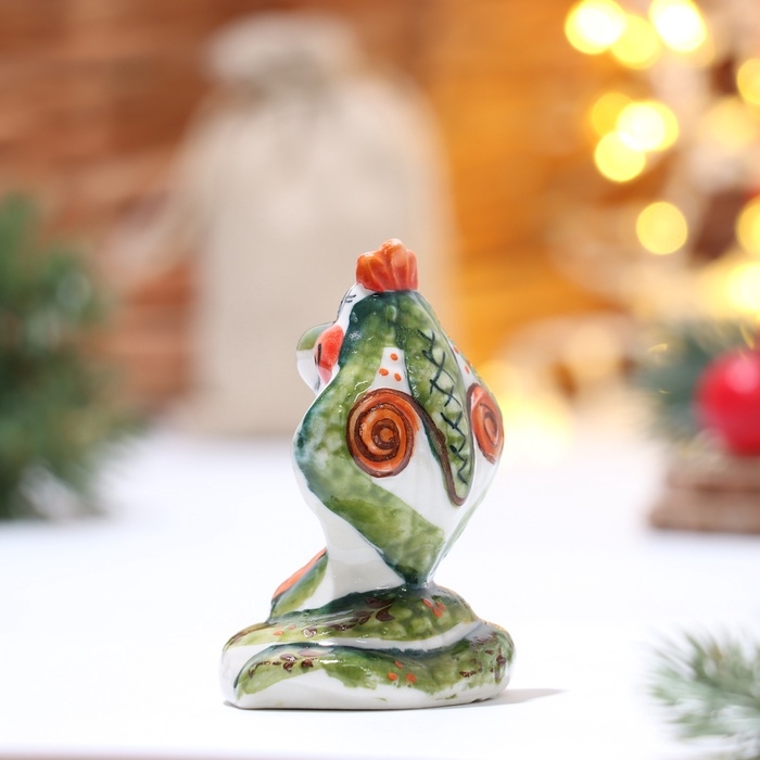 Сувенир символ года Сувенир символ года "Змея Принцесса" гжель, цвет