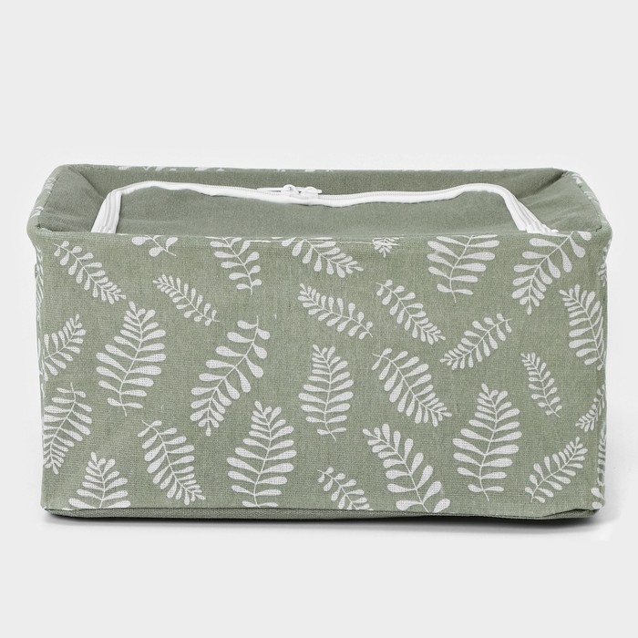 Кофр для хранения вещей Доляна Leaves, 39×29×20 см, 24 литра, цвет зелёный Кофр для хранения вещей Доляна Leaves, 39×29×20 см, 24 литра, цвет зелёный