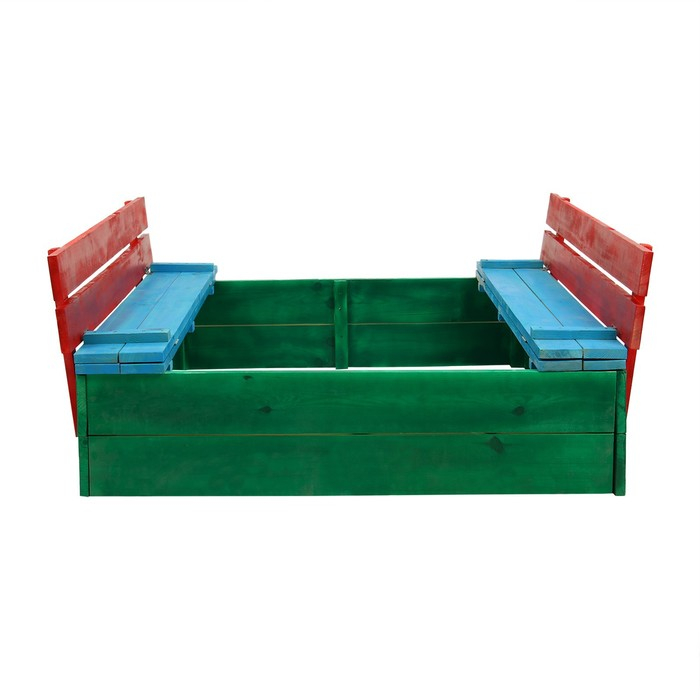 Песочница деревянная, с крышкой, 130 × 130 × 52 см, сосна, крашеная Песочница деревянная, с крышкой, 130 × 130 × 52 см, сосна, крашеная