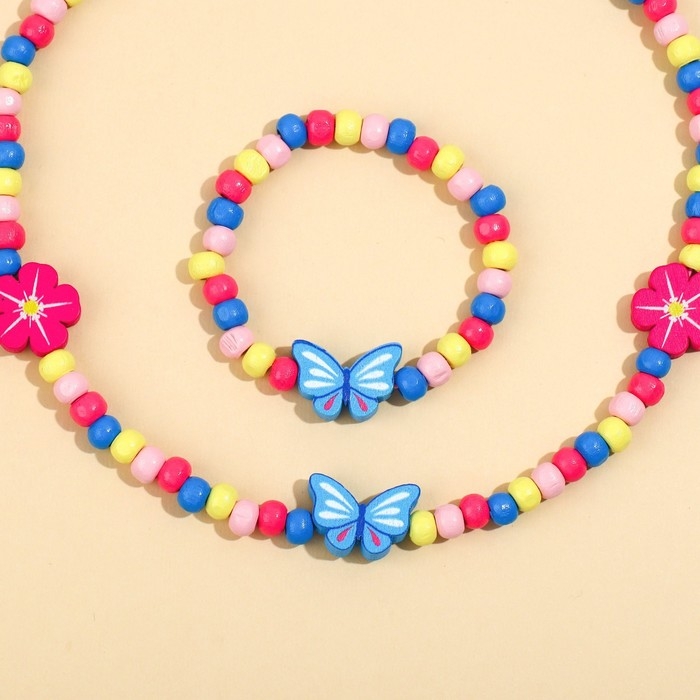 Бижутерия «Следуй за мечтой» набор для девочек: браслет и бусы, 7 х 9 см Бижутерия «Следуй за мечтой» набор для девочек: браслет и бусы, 7 х 9 см