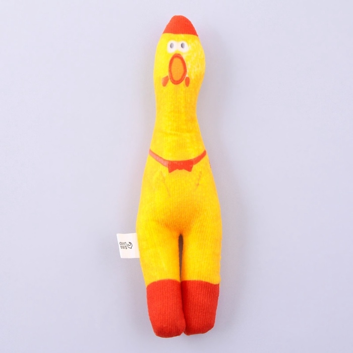 Игрушка для собак с пищалкой «Курица» из текстиля, 21 х 6,8 см Игрушка для собак с пищалкой «Курица» из текстиля, 21 х 6,8 см