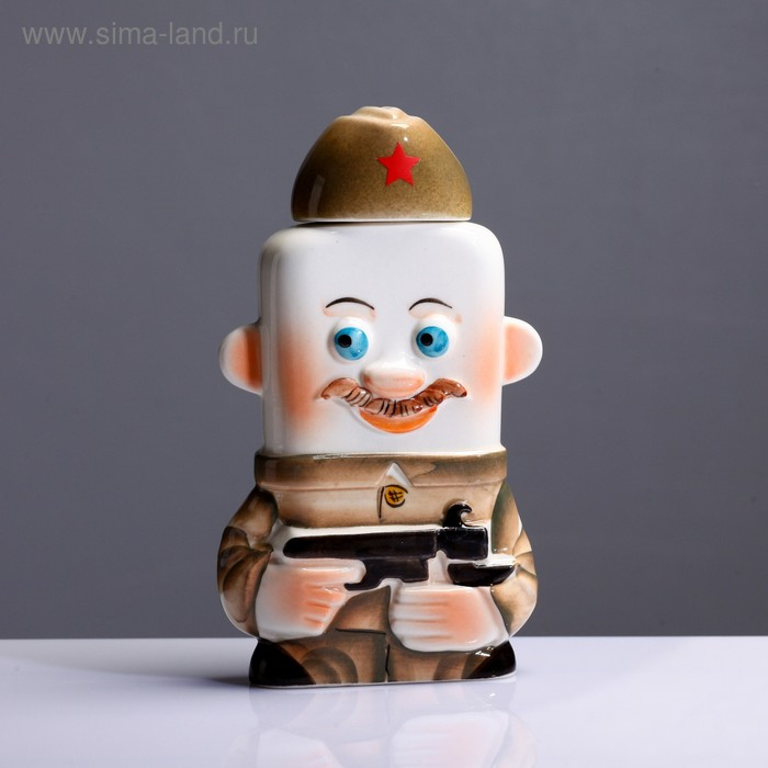 Штоф фарфоровый «Солдатик», 0.35 л, в упаковке книге Штоф фарфоровый «Солдатик», 0.35 л, в упаковке книге