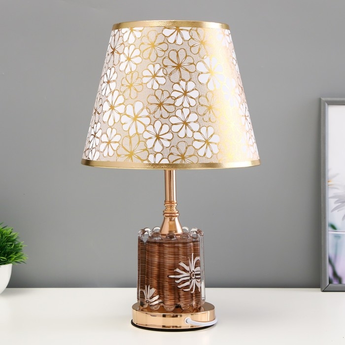 Настольная лампа с подсветкой Настольная лампа с подсветкой "Элоиза" Е27 40Вт золото 25х25х41 см