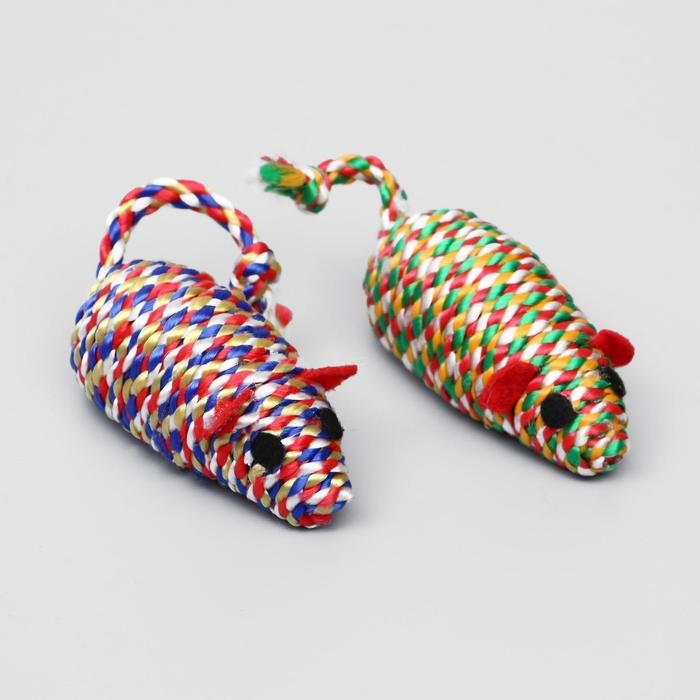 Мышь-погремушка радужная, 7 см, микс цветов Мышь-погремушка радужная, 7 см, микс цветов