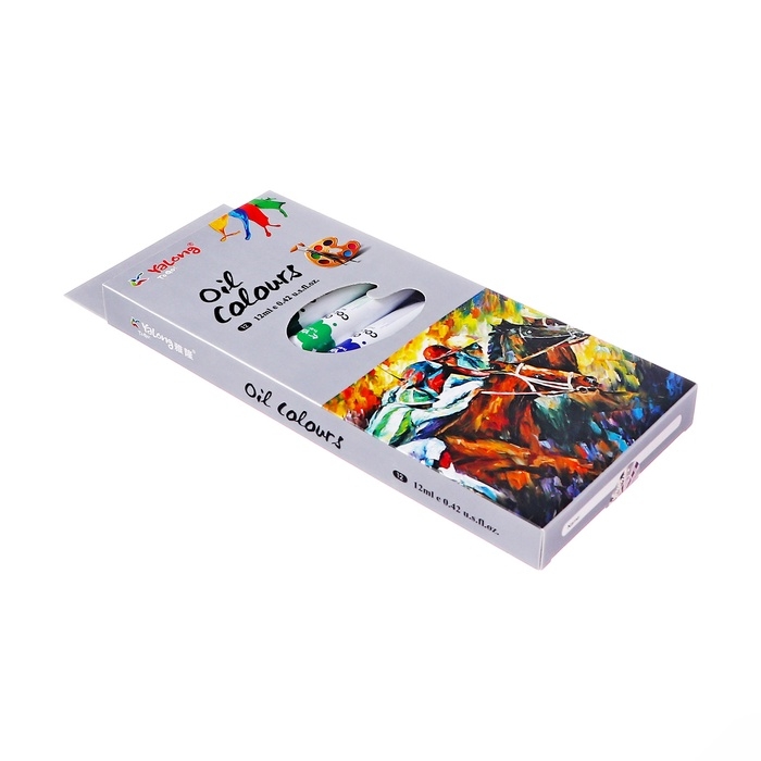 Краски масляные 12 цветов в металл тубе 12 мл в картонной коробке Краски масляные 12 цветов в металл тубе 12 мл в картонной коробке