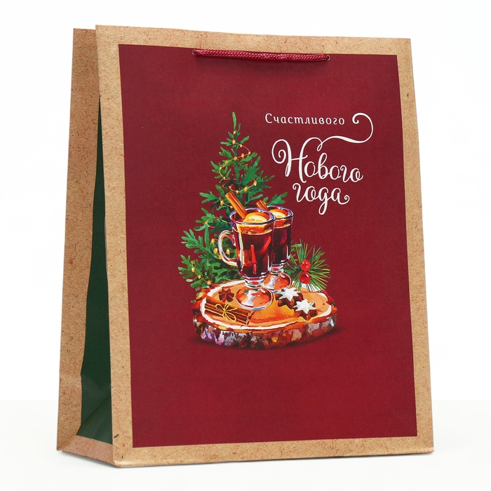 Новый год. Пакет подарочный Новый год. Пакет подарочный "Глинтвейн", 26 х 32 х 12 см.