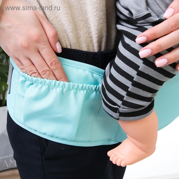 Рюкзак-кенгуру, хипсит для малыша «Рыбки», от 3 до 20 кг., цвет бирюзовый Рюкзак-кенгуру, хипсит для малыша «Рыбки», от 3 до 20 кг., цвет бирюзовый