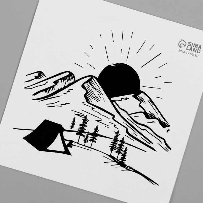 Татуировка на тело чёрная Татуировка на тело чёрная "Путешествие" набор 12 шт 6х6 см