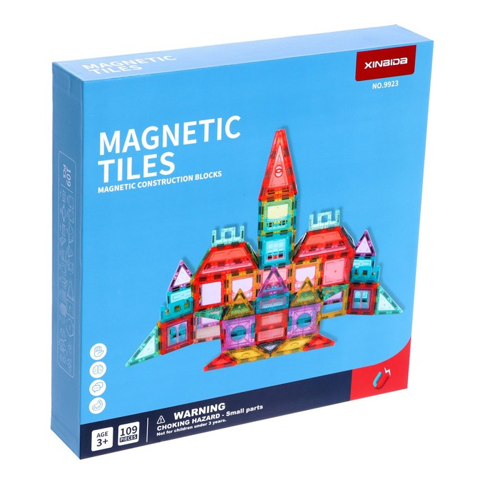 Конструктор магнитный «Магические фигуры», 109 деталей