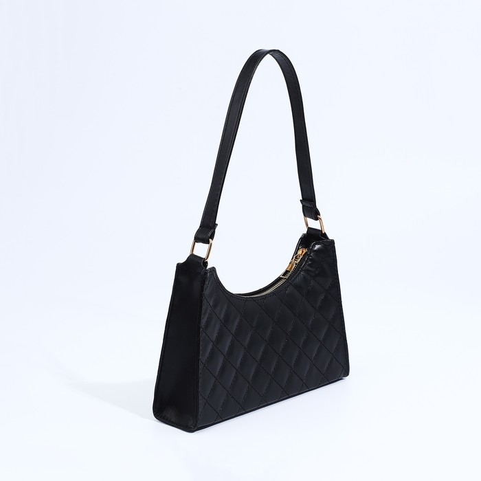 Сумка-багет на молнии, цвет чёрный Сумка-багет на молнии, цвет чёрный