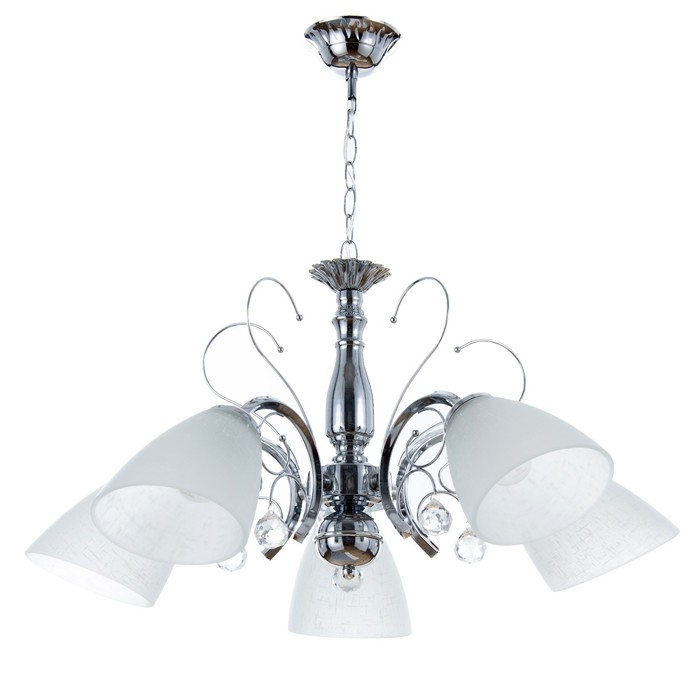 Люстра Люстра "Цинния" 5х40Вт Е27 хром 59х59х92(52)см