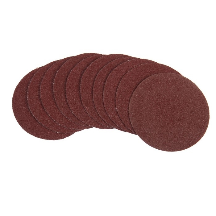 Круг абразивный шлифовальный под  Круг абразивный шлифовальный под "липучку" ТУНДРА, 115 мм, Р40, 10 шт.