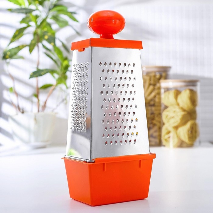 Тёрка Доляна «Комфорт», 4 грани, с контейнером 450 мл, ручка круглая, 28×12×9 см, цвет МИКС Тёрка Доляна «Комфорт», 4 грани, с контейнером 450 мл, ручка круглая, 28×12×9 см, цвет МИКС