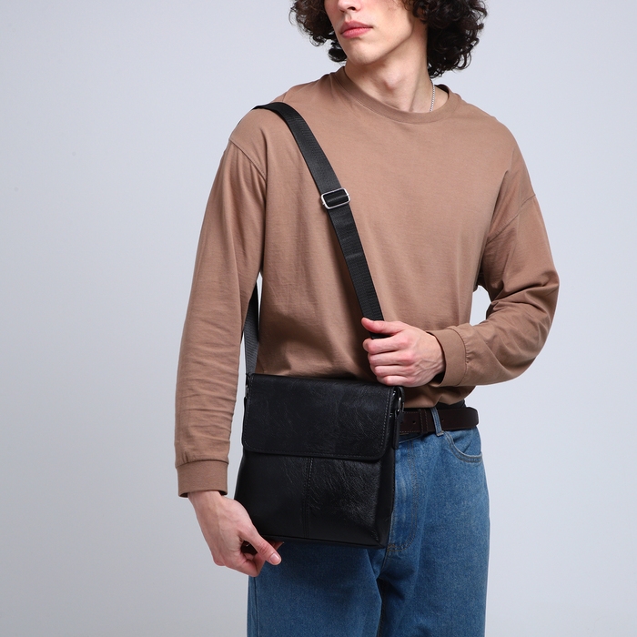 Сумка мужская, цвет чёрный Сумка мужская, цвет чёрный