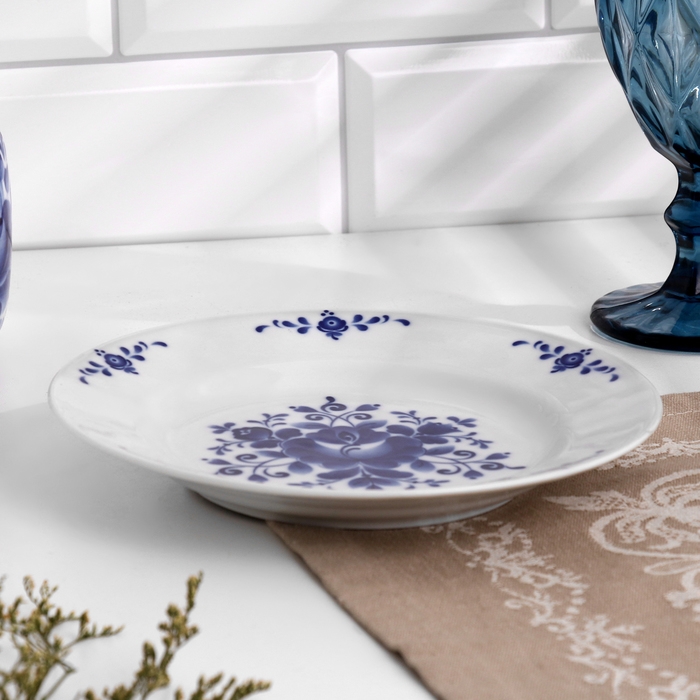 Тарелка Тарелка "Гжельский букет",d-200мм