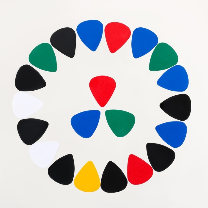 Набор медиаторов Music Life 0,46 мм, 20 штук, микс Набор медиаторов Music Life 0,46 мм, 20 штук, микс